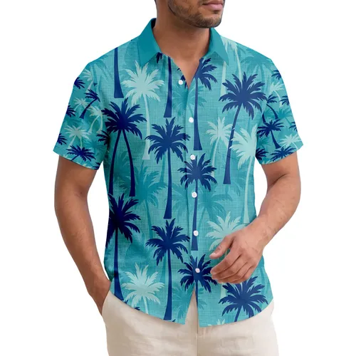 Palm Tree Silhouettes Tropical - Vacation Home Decor Travel Lifestyle Gift Hawaiian Shirt