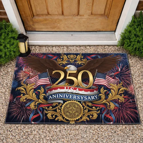 Bald Eagle American Flag - Patriotic 250th ANINIVERSYSARY Event Doormat