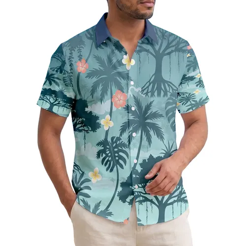 Lush Tropical Jungle Palm Banyan Hibiscus Plumeria Monstera - Island Getaway Gift Hawaiian Shirt