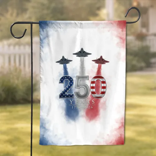 Stealth Fighter Jets 250 Years - USA 250th Anniversary 1776-2026 Garden Flag