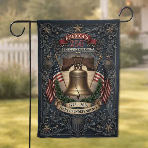Liberty Bell American Flags 250th Semiquincentennial 1776-2026 - Independence Day Gift Garden Flag
