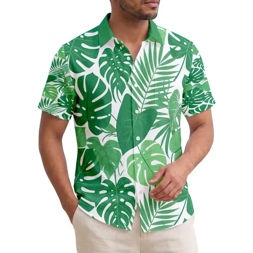 Monstera Deliciosa Palm Fronds Heart Tropical Leaves - Home Decor Gift Hawaiian Shirt
