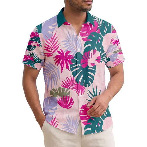 Hawaiian Tropical Foliage Broad Leaves Palm Fronds Botanical - Home Decor Gift Hawaiian Shirt