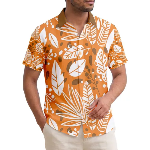 Tropical Fronds Pointed Leaves Berries Stems - Home Decor Gift for Tropical Lifestyle Hawaiian Shirt