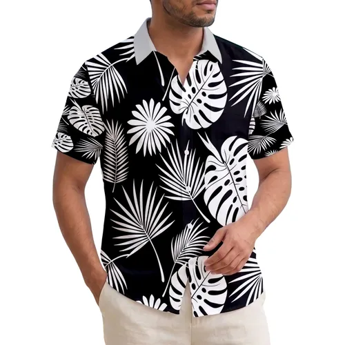 White Monstera Palm Leaves Tropical Island Home Decor Gift Hawaiian Shirt