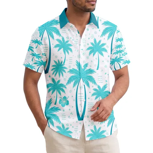 Palm Trees Broad Fronds - Tropical Paradise Vacation Gift Hawaiian Shirt