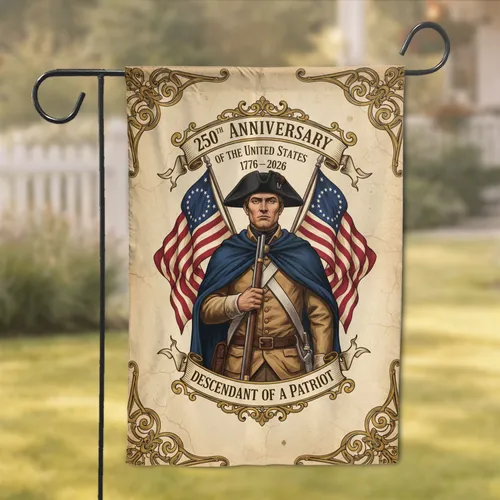 Continental Army Soldier American Flags 250th Anniversary USA 1776-2026 Garden Flag