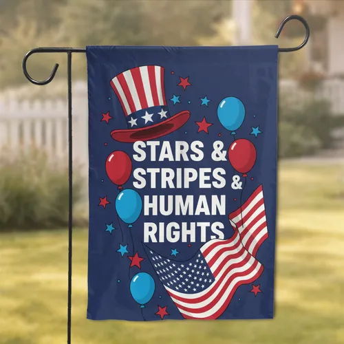 Stars & Stripes Human Rights Uncle Sam American Flag - Independence Day Gift Garden Flag