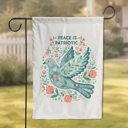 Peace Is Patriotic Dove Floral - Home Decor Gift Garden Flag