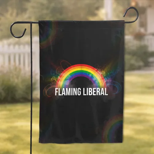 Arch 'Flaming Liberal' Text Smoke - Political Statement Home Decor Garden Flag