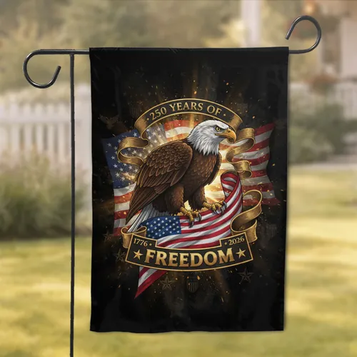 Bald Eagle American Flag 1776-2026 - USA 250th Anniversary Garden Flag