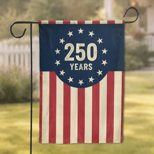American Flag Canton 250 Years Stars - USA 250th Anniversary Independence Day for Veterans Garden Flag