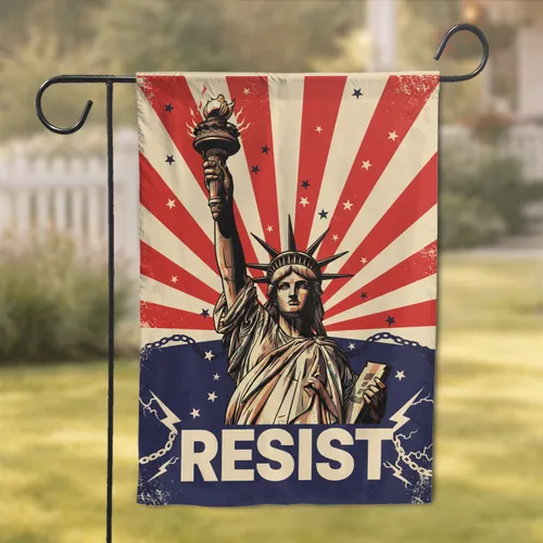Statue of Liberty Resist - Liberty Symbolism Display Garden Flag