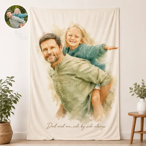 Custom Photo Blanket - Personalized Soft Fleece Blankets Gift for Mom, Dad, Grandma, Couples, Pet Lovers - Birthday, Christmas, Mother's Day