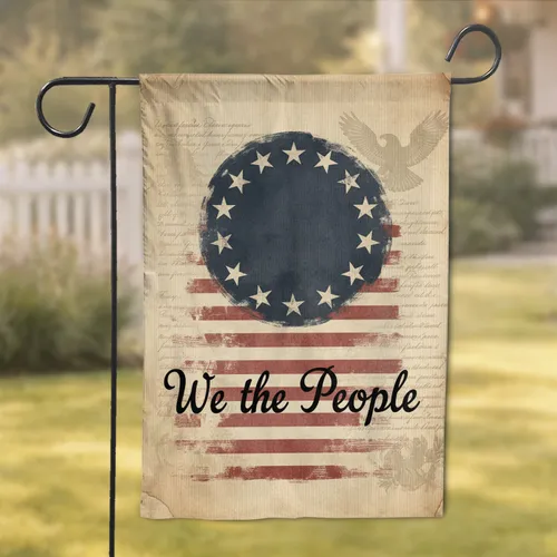 Patriotic American Betsy Ross We the People Independence Day Historical Home Decor Gift Garden Flag