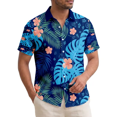 Monstera Deliciosa Palm Hibiscus Tropical Floral - Tropical Home Decor Gift Hawaiian Shirt