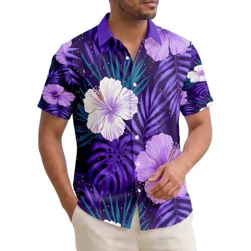 Blooming Hibiscus Flowers Tropical Leaves Jungle - Tropical Lifestyle Home Decor Gift Hawaiian Shirt