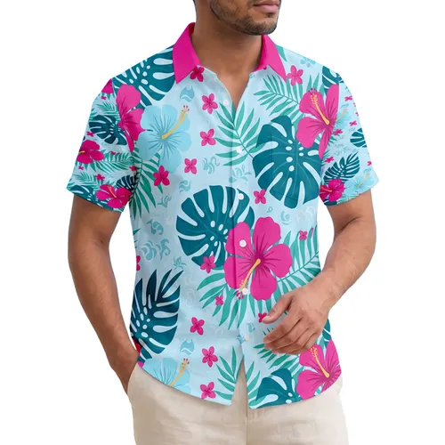 Hibiscus Monstera Palm Floral - Tropical Lifestyle Gift Hawaiian Shirt