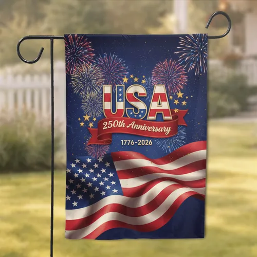 USA 250th Anniversary American Flag 1776-2026 Independence Day Gift Garden Flag