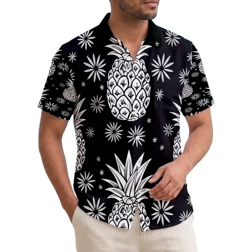 Pineapples Spiky Crowns Pineapple Leaves Starbursts - Beach Lover Island Lifestyle Gift Hawaiian Shirt