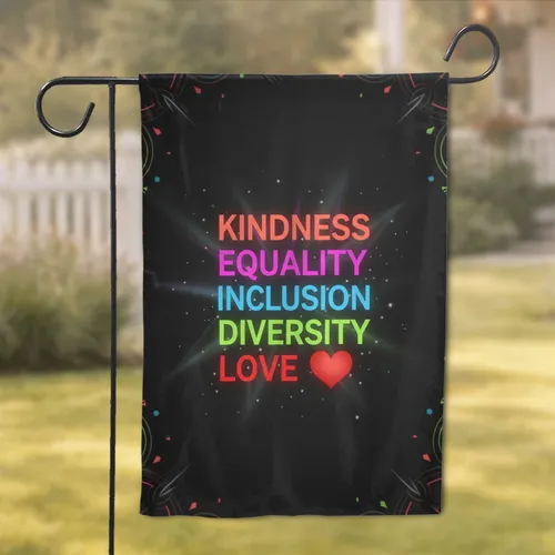 Empowering Words Heart - Home Decor Gift for Everyday Inspiration Garden Flag