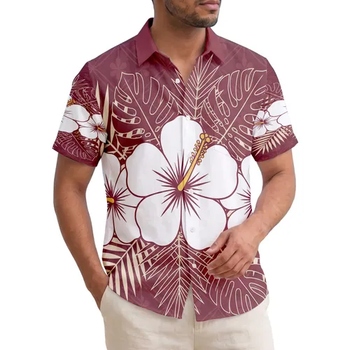 Three White Hibiscus Flowers Tropical Palm Fronds Monstera Leaves Home Decor Gift Hawaiian Shirt