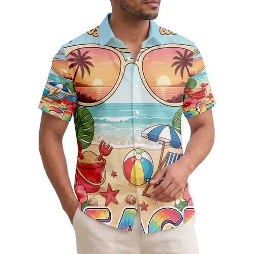 Life Is Better BEACH Sunset Sunglasses - Summer Vacation Lover Gift Hawaiian Shirt