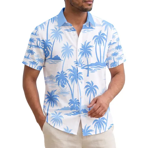 Palm Trees Tropical Foliage Island Landscape - Everyday Travel Essentials Hawaiian Shirt