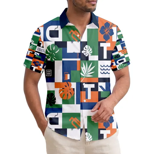 Monstera Palm Hibiscus Coffee Mugs Letters - Tropical Lifestyle Gift Hawaiian Shirt