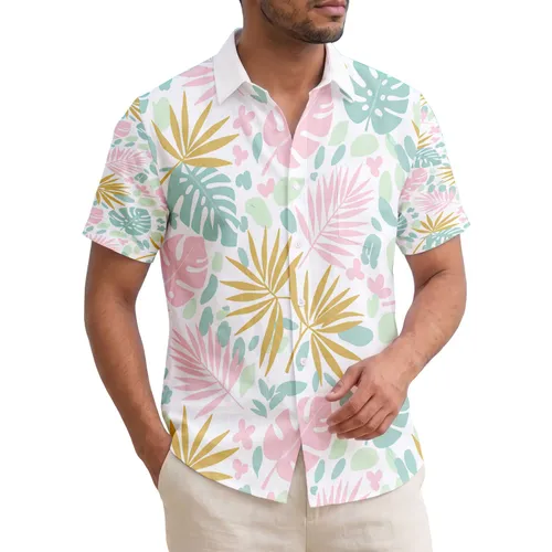 Hawaiian Tropical Broad Palm Fronds Elongated Leaves - Home Decor Gift for Tropical Lovers Hawaiian Shirt