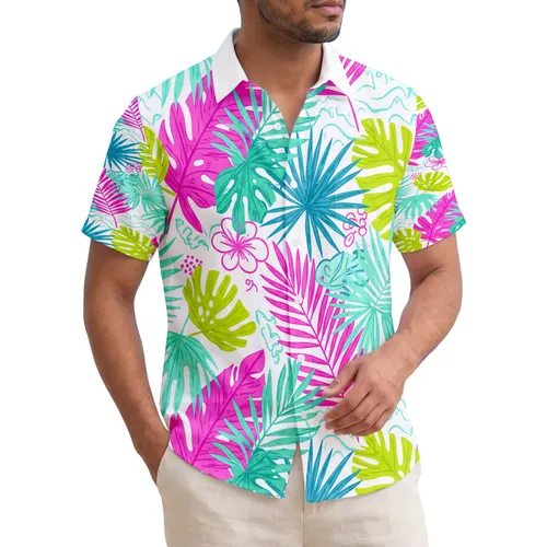 Tropical Palm Fronds Fan Shaped Jungle Leaves - Tropical Lifestyle Gift for Beach Lovers Hawaiian Shirt