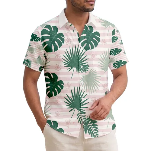 Monstera Deliciosa Palm Fronds - Tropical Home Decor Gift for Plant Lover Hawaiian Shirt