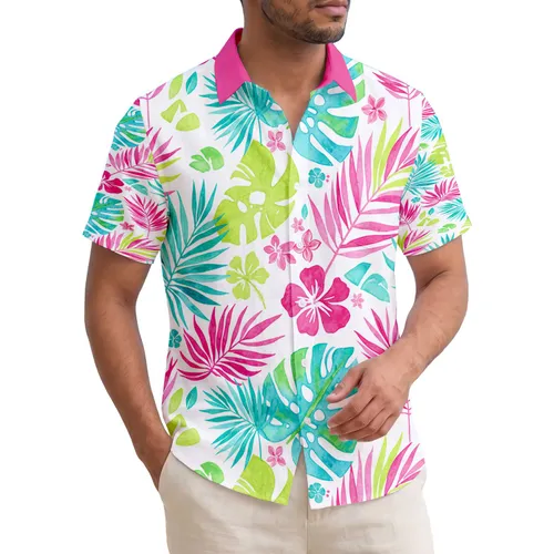 Tropical Palm Fronds Jungle Foliage - Home Decor Gift for Home Decorators Hawaiian Shirt