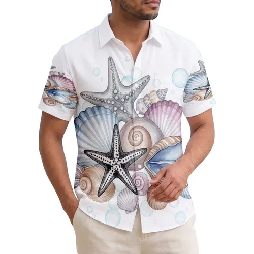 Exquisite Seashell Starfish Ocean Bubbles - Beach Lover Home Decor Gift Hawaiian Shirt