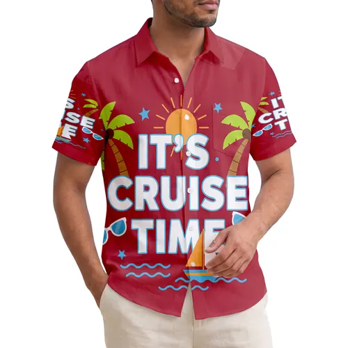 It's Cruise Time Sailboat Palm Trees Sunglasses Sun Stars - Vacation Essentials Gift Hawaiian Shirt