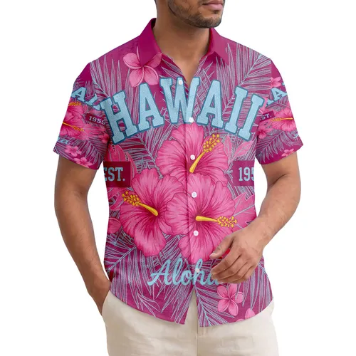 Hawaii Hibiscus Aloha Palm Plumeria - Tropical Lifestyle Gift Hawaiian Shirt