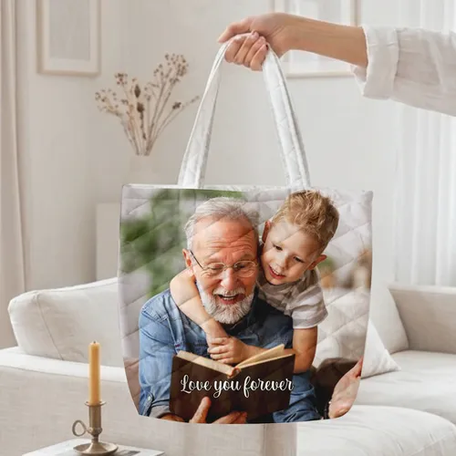 Custom Photo Tote Bag – Unique Gift for Mom, Friend, or Bridesmaid