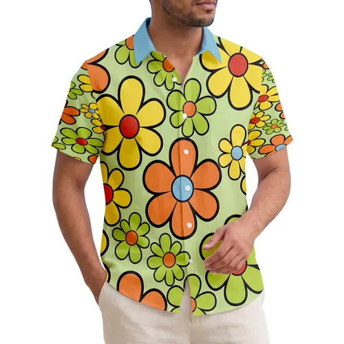 Five-Petal Six-Petal Daisy Flower Leaf Tropical - Vacation Essentials Gift Hawaiian Shirt