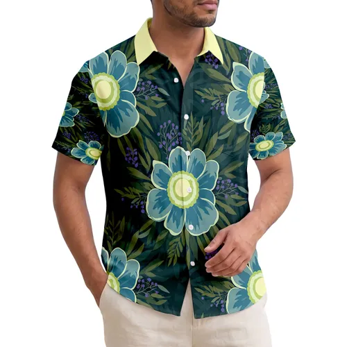 Tropical Flowers Botanical Leaves Berries - Home Decor Gift for Garden Lover Hawaiian Shirt
