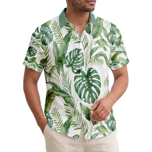 Lush Monstera Tropical Leaves Botanical Garden - Everyday Style Home Decor Gift Hawaiian Shirt