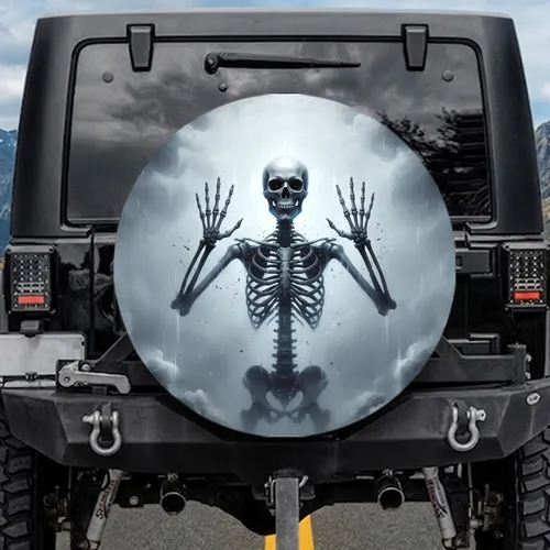 Ghostly Trapped Skeleton Ethereal Mist - Gothic Horror Fan Gift Spare Tire Cover