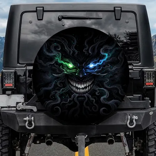 Menacing Monster Face Cosmic Void - Fantasy Lover Gift for Sci-Fi Fan Spare Tire Cover