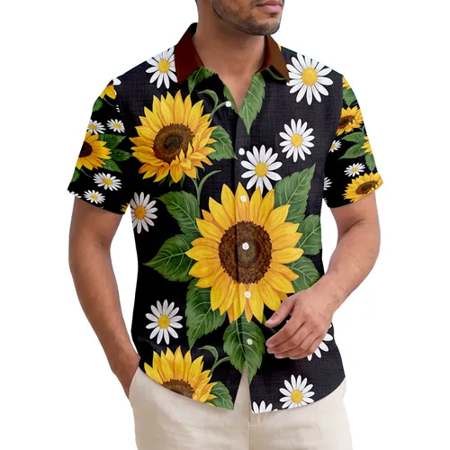 Sunflowers Daisies Floral Tropical Foliage - Home Decoration Gift for Garden Lover Hawaiian Shirt