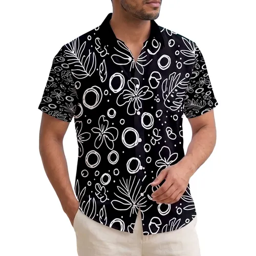 Ocean Spray Bubbles Tropical Leaves - Home Decor Gift for Ocean Lover Hawaiian Shirt