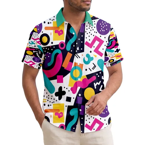 Squiggles Dots Circles Zigzags - Vacation Essentials Hawaiian Shirt