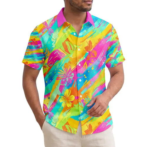 Fluid Tropical Colors - Everyday Style for Travel Enthusiasts Hawaiian Shirt