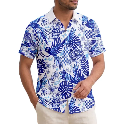 Macaw Cockatoo Birds Fern Monstera Hibiscus - Wildlife Lover Home Decor Gift Hawaiian Shirt