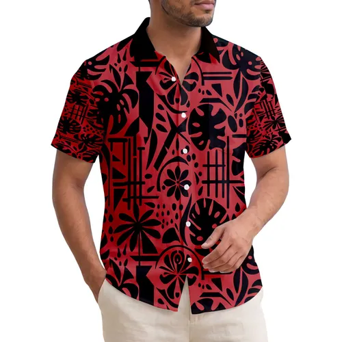 Tropical Leaves Ocean Waves Island Architecture Bamboo Rainfall Seeds - Home Decor Gift Hawaiian Shirt