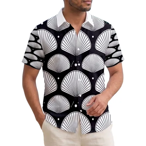 Fan Shaped Shells Tropical - Island Life Gift for Ocean Lover Hawaiian Shirt