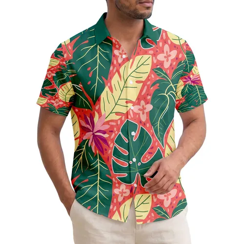 Monstera Banana Heart Leaves Tropical Foliage - Everyday Lifestyle Gift Hawaiian Shirt